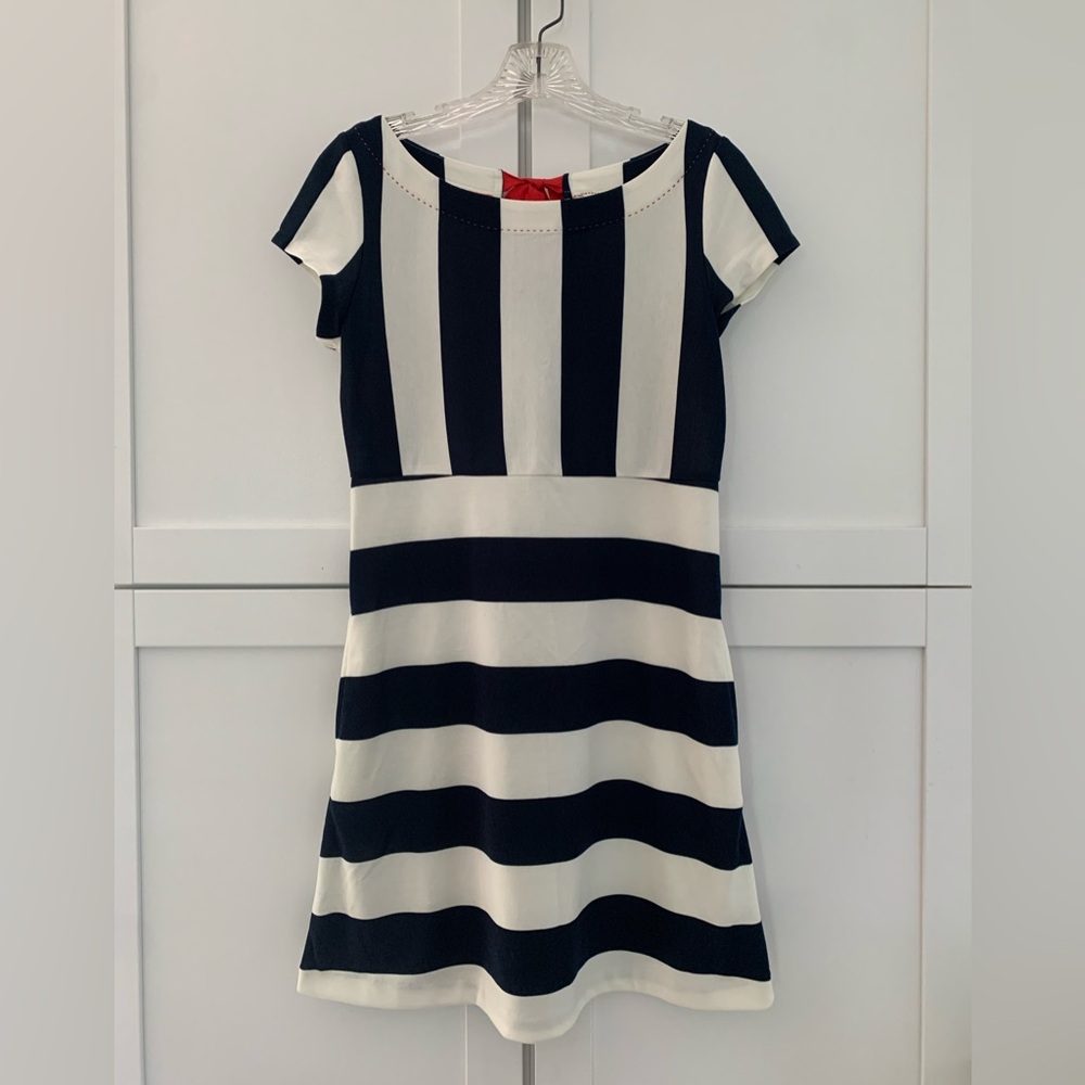 Anthropologie Postmark Black and White Striped Dress